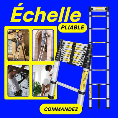 Echelle Télescopique Polyvalente 4,10M – Légère, Sécurisée et Facile à Ranger 🔧 : Promo 24H
