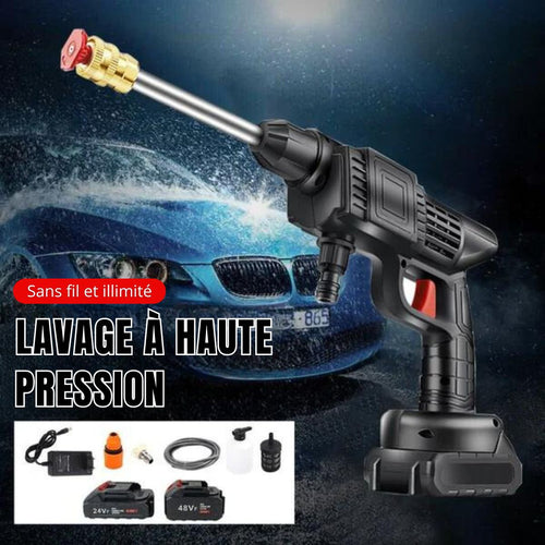 LM - Pistolet électrique à haute pression 96 Volts pour le lavage des voitures 2 fois plus puissant que les 48 Volts avec une Bactérie plus résistants