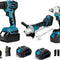 Fbbmw-kit de 3 outils sans fil perceuse, meuleuse, boulonneuse  avec 2 batteries