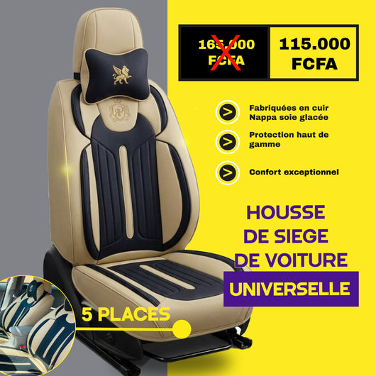 TIK - Rdk - Housses de Siège Universelles 5 Places en Cuir