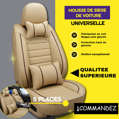RG - Housses de Siège Universelles 5 Places en Cuir