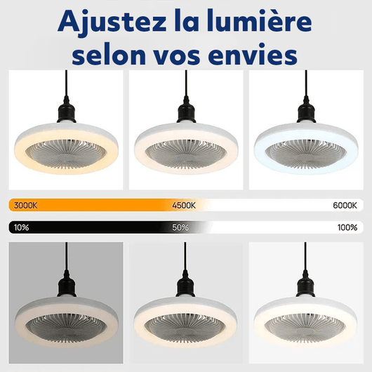 Lampe-ventilateur Silencieuse avec Télécommande Ajustable