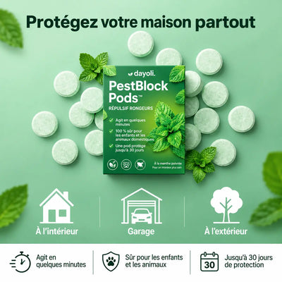 Puissant Répulsif Professionnel contre les rongeurs - Action rapide pour une utilisation intérieure et extérieure