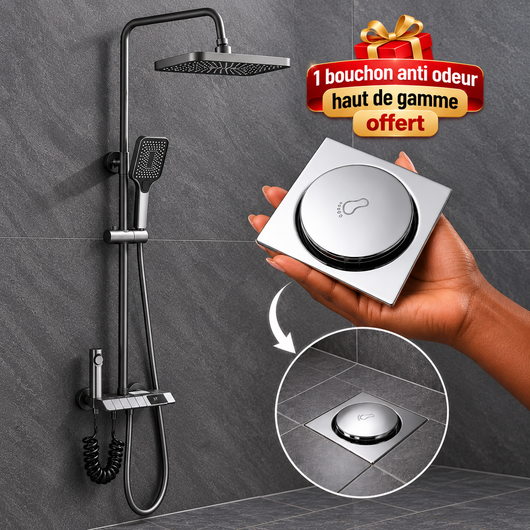 1- Colonne de douche intelligente à température constante à effet pluie 4 en 1