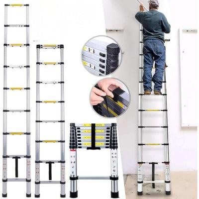 Echelle Télescopique Polyvalente 4,10M – Légère, Sécurisée et Facile à Ranger 🔧 : Promo 24H