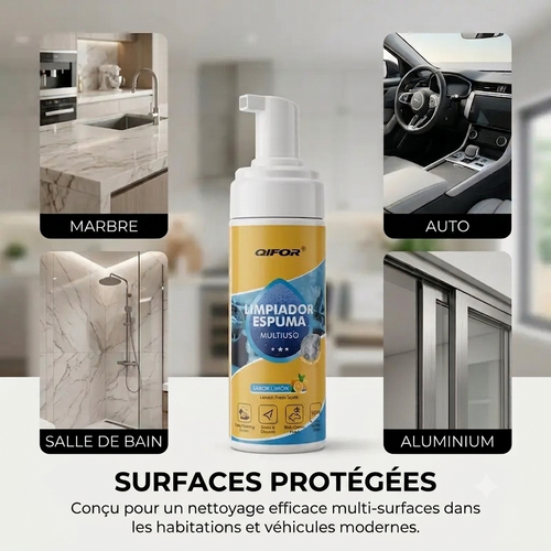 Mousse Nettoyante Multi-Usage pour Voiture & Maison
