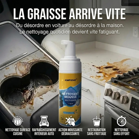 Mousse Nettoyante Multi-Usage pour Voiture & Maison