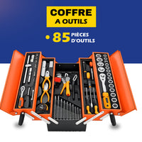 kit de 4 boîte à outils avec 85 pièces  outils ensemble d'outils  mécanique de réparation  manuel  AUTO MOTO GARAGE