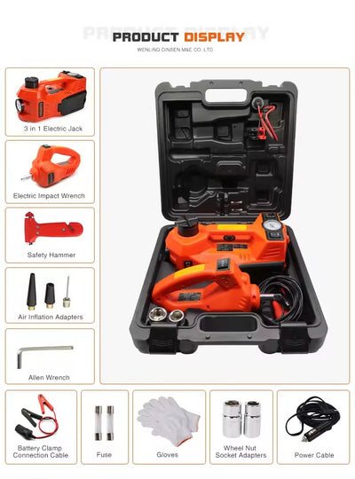 GB - KIT D'OUTILS D'URGENCE POUR RÉPARATION AUTOMOBILE 5 TONNES MULTI-FONCTIONS 6 EN 1