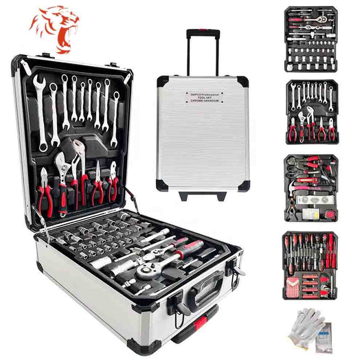 Sn -Mallette à outils 499 pièces ensemble d'outils de réparation à domicile à  4 couches en aluminium