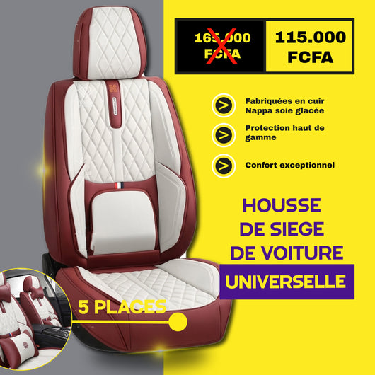 RG - Housses de Siège Universelles 5 Places en Cuir