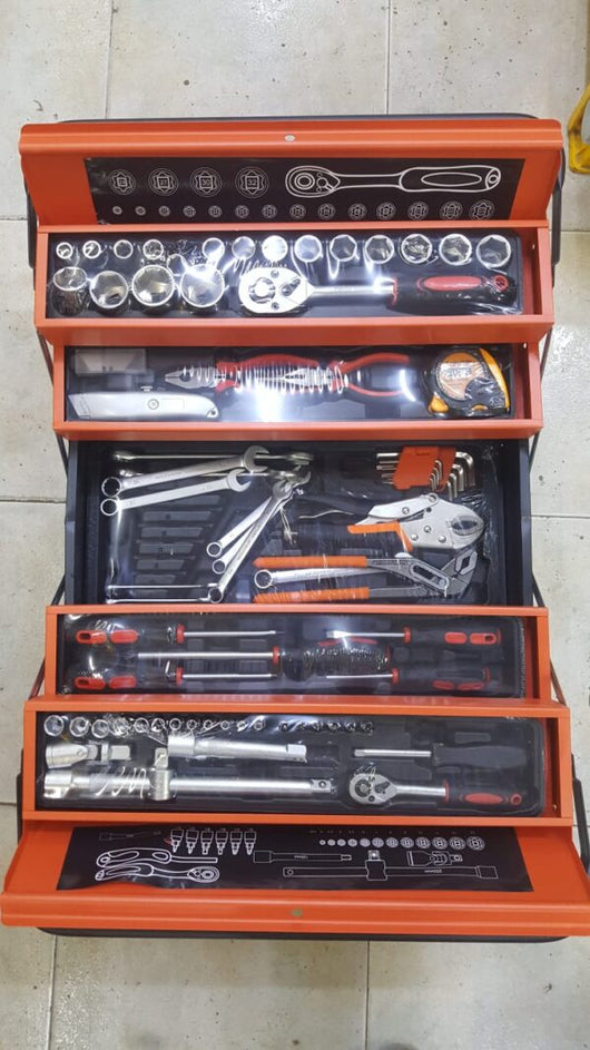 kit de 4 boîte à outils avec 85 pièces  outils ensemble d'outils  mécanique de réparation  manuel  AUTO MOTO GARAGE