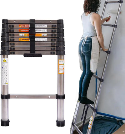 Echelle Télescopique Polyvalente 4,10M – Légère, Sécurisée et Facile à Ranger 🔧 : Promo 24H