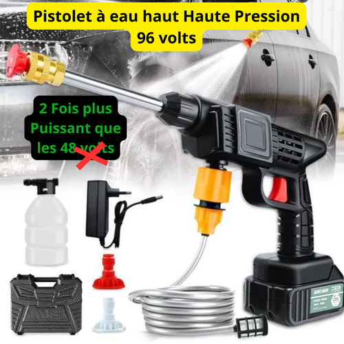 TG-Pistolet électrique à haute pression 96 Volts pour le lavage des voitures 2 fois plus puissant que les 48 Volts avec une Bactérie plus résistants
