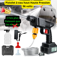 LM - Pistolet électrique à haute pression 96 Volts pour le lavage des voitures 2 fois plus puissant que les 48 Volts avec une Bactérie plus résistants