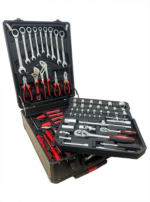 Rbi -Mallette à outils 499 pièces ensemble d'outils de réparation à domicile à  4 couches en aluminium