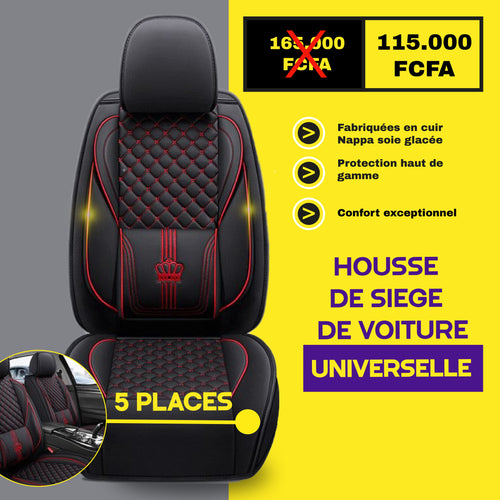 TIK - BNN- Housses de Siège Universelles 5 Places en Cuir : ➕ Avec Montage