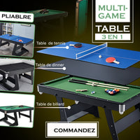 Jeu de billard pliable de table