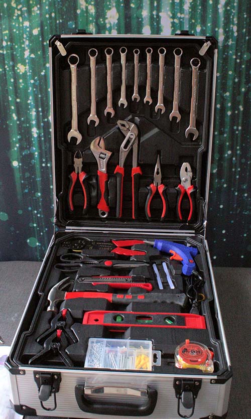 BN-Mallette à outils 499 pièces ensemble d'outils de réparation à domicile à  4 couches en aluminium