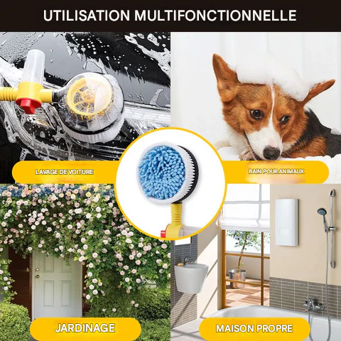 Brosse de lavage de voiture rétractable rotative 360degré automatique